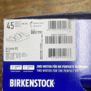 Birkenstock Arizona Black BS Sandals Men’s Size 45